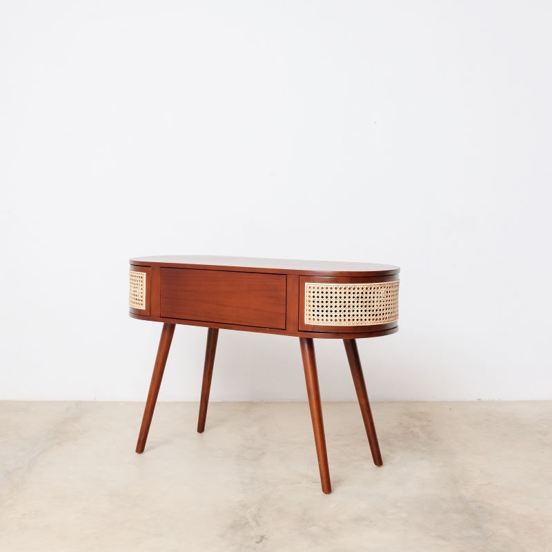 Mid-Century Modern Wooden Console Table 1 Mid-Century Modern Wooden Console Table 1