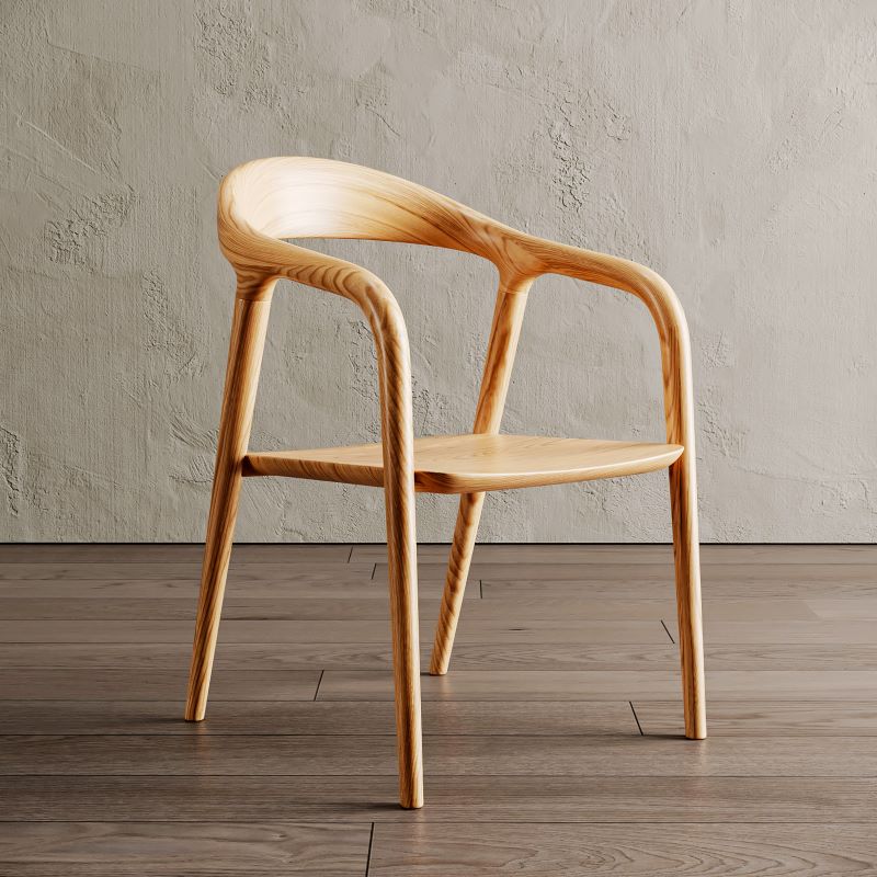 Karighari Scandinavian Minimalist Wooden Chair 01