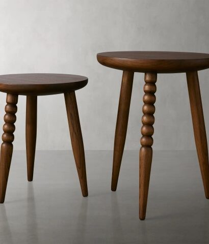 Classic Spindle-Leg Side Table-4