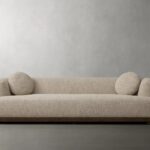 Modern Low-Profile Bouclé Sofa